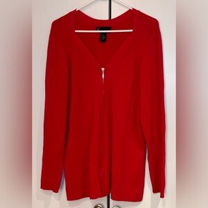 Lane Bryant Red Zip-Up Sweater. Size 18/20